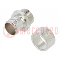 Straight terminal connector; Thread: metric,outside; brass; IP54