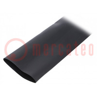 Heat shrink sleeve; glued; 4: 1; 52mm; L: 1.2m; black; polyolefine