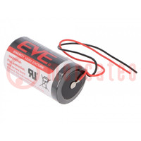 Battery: lithium; 3.6V; D; 19000mAh; non-rechargeable; leads 150mm