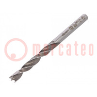 Drill bit; for wood; Ø: 6mm; L: 93mm; Working part len: 57mm