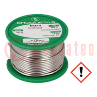 Soldering wire; Sn99Ag0,3Cu0,7; 1.5mm; 0.1kg; lead free; reel