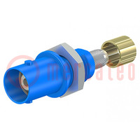 Connector: BNC; socket; blue; Connection: screwed,crimped
