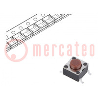 Mikroschalter TACT; SPST-NO; Pos: 2; 0,05A/12VDC; SMD; Fehlen; 1,6N