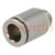 Push-in fitting; straight; -0.95÷20bar; nickel plated brass