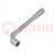 Wrench; L-type,socket spanner; HEX 11mm; Chrom-vanadium steel