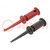 Clip-on probe; hook type; 3A; 150VDC; red and black; 2.29mm; 2pcs.