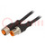 Connection lead; M12; PIN: 5; 5m; plug; 60VAC; 4A; -25÷80°C; IP67