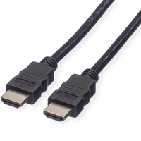 ROLINE HDMI High Speed Kabel mit Ethernet, schwarz, 1 m