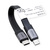 ROLINE USB4 Gen3x2 Kabel, Emark, Flach, C-C, ST/ST, 40Gbit/s, 100W, schwarz, 15 cm