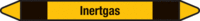 Rohrmarkierer ohne Gefahrenpiktogramm - Inertgas, Gelb/Schwarz, 3.7 x 35.5 cm