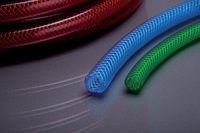Wąż z PVC wzmacn. tkaniną APDatec 81R, przezroczysty czerwony 9x3,0mm 50m