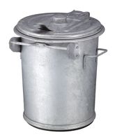 Stahlverzinkter Abfallbehälter 70 Liter, VB 700800, Verzinkt