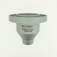 Discharge cup DE 10, aluminium anodised,according to DIN 53211, with fixed 2 mm nozzle