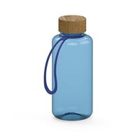 Artikelbild Drink bottle "Natural" clear-transparent incl. strap, 1.0 l, transparent-blue/blue