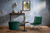 Sessel Milaria Samtstoff; 59x74x79 cm (BxTxH); Sitz tannengrün, Gestell schwarz