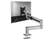 DURABLE Monitor-Schwenkarm für 1 Bildschirm 21-27 Zoll, 360° drehbar, Gasfeder für leichte Führung, Tischbohrung, silber