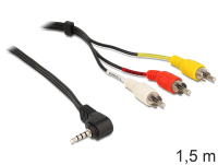 DeLOCK 84504 video kabel adapter 1,5 m 3.5mm 3 x RCA Zwart