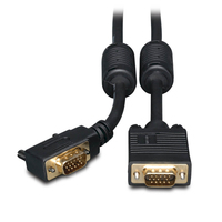 Tripp Lite P502-006-RA Cable Coaxial VGA de Alta Resolución RGB (HD15 M/M), Conector en Ángulo Recto), 1.83 m [6 pies]