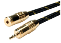 ROLINE 11.88.4759 audio kabel 10 m 3.5mm Zwart, Goud