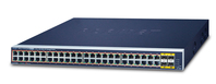 PLANET GS-4210-48P4S hálózati kapcsoló Vezérelt L2/L4 Gigabit Ethernet (10/100/1000) Ethernet-áramellátás (PoE) támogatása 1U Kék