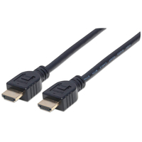 Manhattan HDMI Cable with Ethernet (CL3 rated, suitable for In-Wall use), 4K@60Hz (Premium High Speed), 5m, Male to Male, Black, Ultra HD 4k x 2k, In-Wall rated, Fully Shielded,...