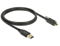 DeLOCK 83717 USB-kabel 1 m USB 3.2 Gen 2 (3.1 Gen 2) USB A USB C Zwart