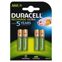Duracell StayCharged AAA (4pcs) Batteria ricaricabile Mini Stilo AAA Nichel-Metallo Idruro (NiMH)