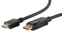 shiverpeaks BS77493-2 adaptador de cable de vídeo 3 m DisplayPort HDMI tipo A (Estándar) Negro
