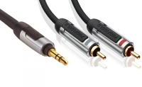 Profigold PROA3402 audio kabel 2 m 3.5mm 2 x RCA Zwart, Zilver