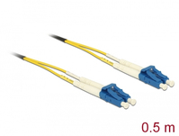 DeLOCK 86545 fibre optic cable 0.5 m LC OM4 Yellow