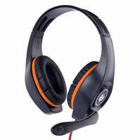 Gembird GHS-05-O headphones/headset Wired Head-band Gaming Black, Orange