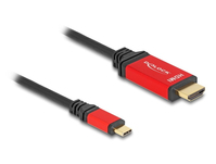 DeLOCK USB Type-C zu HDMI Kabel (DP Alt Mode) 8K 60 Hz mit HDR Funktion 2 m rot