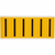 Brady 1550-I selbstklebendes Etikett Rechteck Dauerhaft Schwarz, Gelb