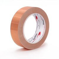 TYM 1842 VP1 Cinta adhesiva de cobre conductor - 19 mm, Pack 3 rollos