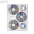 Veloflex CD-Hüllen zum Abheften für 3 CDs, A4, Verschlussklappe