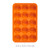 Relaxdays Eiswürfelform mit Deckel, 2er Set, Diamantform, je 15 Mulden, Silikon, Eiswürfelschale, orange/transparent