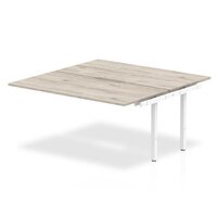 Dynamic Evolve Plus 1600mm B2B Extension Kit Grey Oak Top White Frame BE782