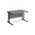 Maestro 25 straight desk 1200mm x 800mm - black cantilever leg frame and grey oa