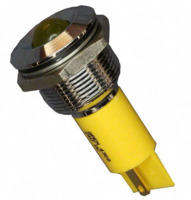 LED-Signalleuchte, 24 V (DC), gelb, 50 mcd, Einbau-Ø 19 mm, RM 1.25 mm, LED Anza