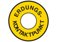 Kennzeichnungsschild, Text: "Erdungskontaktpunkt", Ø 30 mm, PVC, C-197 804 (12ST