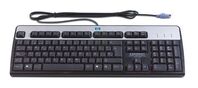 Keyboard (BELGIAN) 382925-181, Full-size (100%), Wired, PS/2, Black, Silver Tastaturen