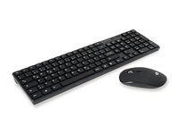 Keyboard Mouse Included Rf Wireless Qwerty German Black Egyéb