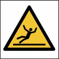 Fahnenschild - Warnung vor Rutschgefahr, Gelb/Schwarz, 20 x 20 cm, Aluminium