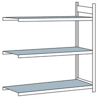 Wide span shelf unit, with steel shelf, height 2000 mm