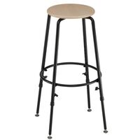 Industrial stool, height adjustable