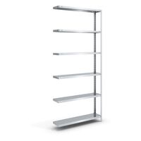 Bolt-together storage shelving, zinc plated, medium duty