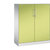 Armario de puertas batientes ASISTO, altura 1292 mm, anchura 1000 mm, 2 baldas, gris luminoso / verde pistacho.
