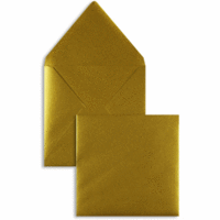 Briefumschläge 164x164mm 100g/qm gummiert VE=100 Stück gold