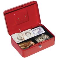Phoenix Safewell Cash Box With Carry Handle Red 70(H) x 200(W) x 160(D) mm