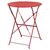 Bolero Pavement Style Round Steel Table in Red 595mm - Lightweight Construction
